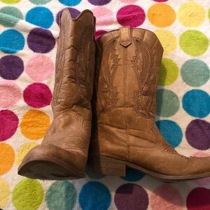 Tan cowboy boots
